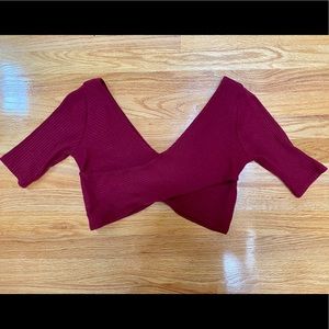 Forever 21 Maroon Crop Top